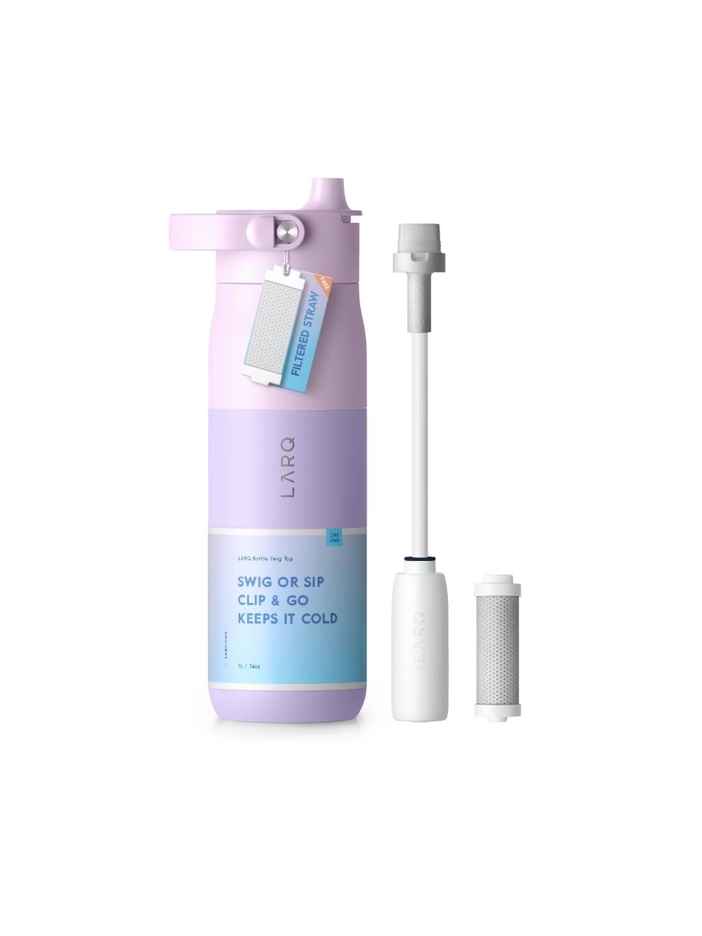 LARQ Bottle Filtered Swig Top 23 oz - Lavender Pink
